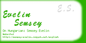 evelin semsey business card